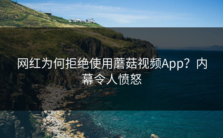 网红为何拒绝使用蘑菇视频App？内幕令人愤怒
