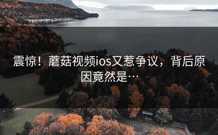 震惊！蘑菇视频ios又惹争议，背后原因竟然是…